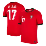 R.LEÃO #17 Portugal Home Soccer Jersey EURO