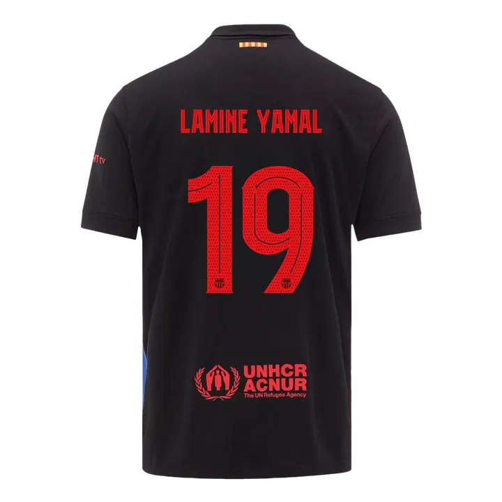 LAMINE YAMAL #19 Barcelona Away Soccer Jersey -UCL