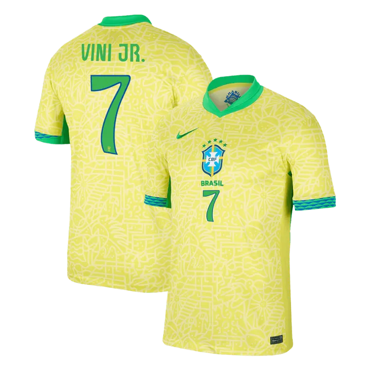 VINI JR. #7 Brazil Home Soccer Jersey Copa America