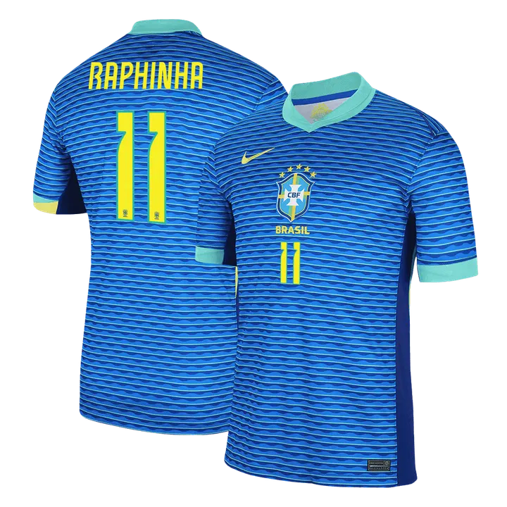 RAPHINHA #11 Brazil Away Soccer Jersey Copa America