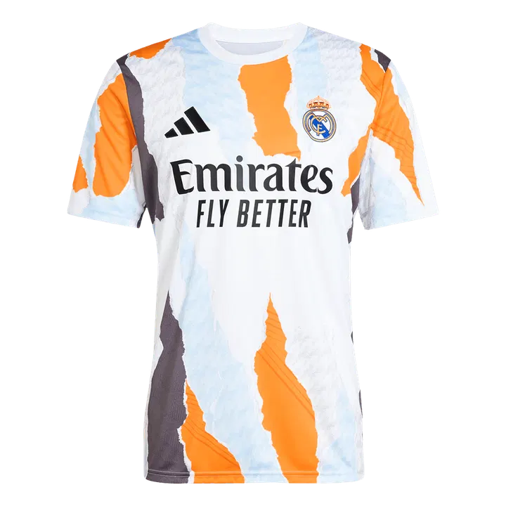 Real Madrid Pre-Match Soccer Jersey White