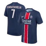 KVARATSKHELIA #7 PSG Home Player Version Jersey