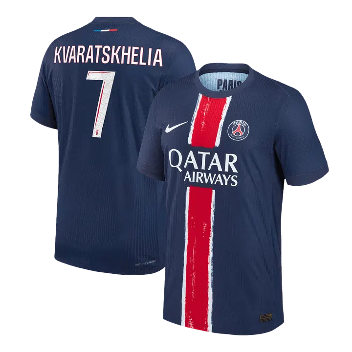 KVARATSKHELIA #7 PSG Home Player Version Jersey