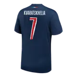 KVARATSKHELIA #7 PSG Home Soccer Jersey -UCL