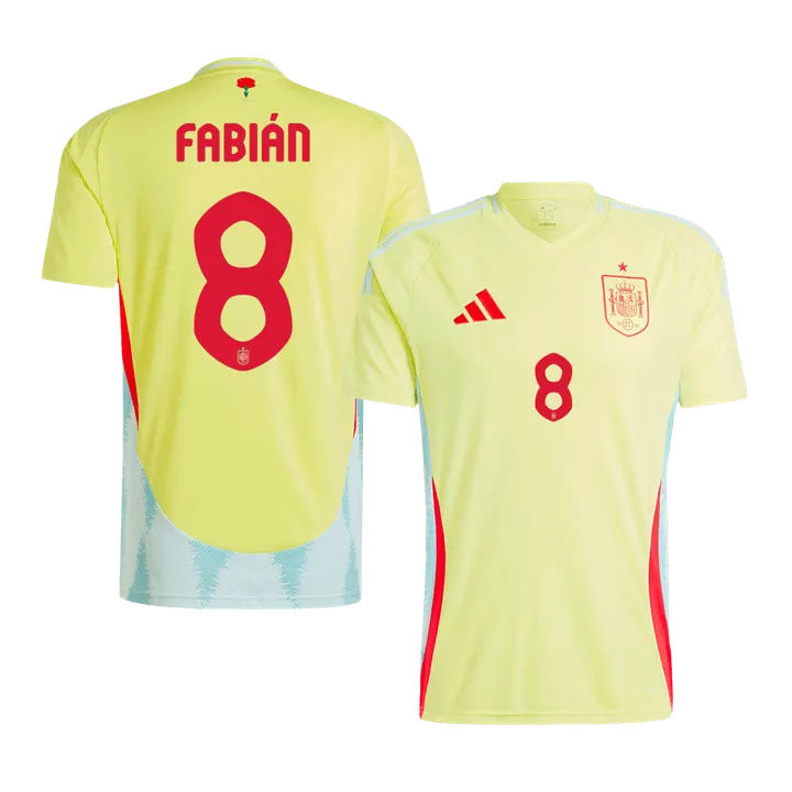 FABIÁN #8 Spain Away Soccer Jersey EURO