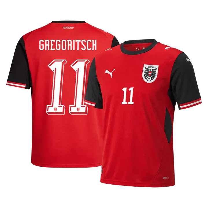 GREGORITSCH #11 Austria Home Soccer Jersey World Cup 2026