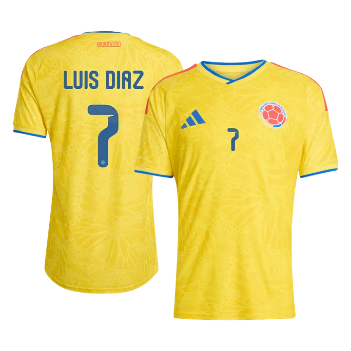LUIS DíAZ #7 Colombia Home Player Version Jersey World Cup 2026