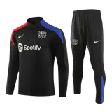 Barcelona 1/4 Zip Tracksuit Kids Black