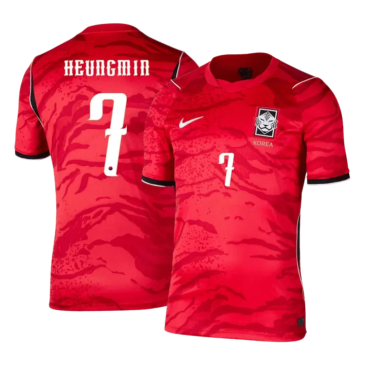 HEUNGMIN #7 South Korea Home Soccer Jersey World Cup 2026