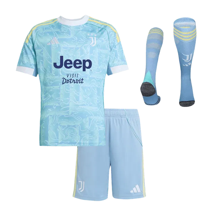 Juventus Away Kids Soccer Jerseys Full Kit 2025/26