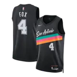 Fox #4 San Antonio Spurs Swingman NBA Jersey 2025/26 - City Edition