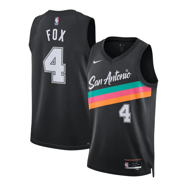 Fox #4 San Antonio Spurs Swingman NBA Jersey 2025/26 - City Edition