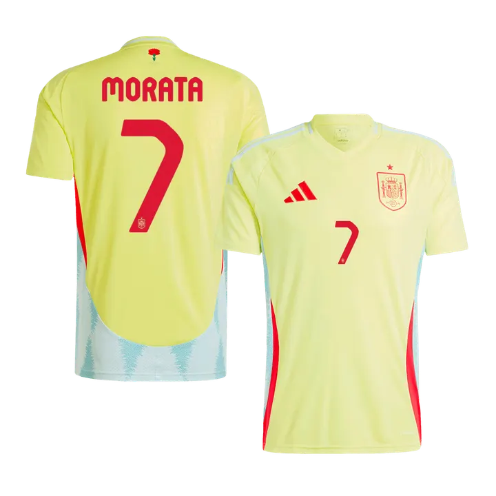 MORATA #7 Spain Away Soccer Jersey EURO
