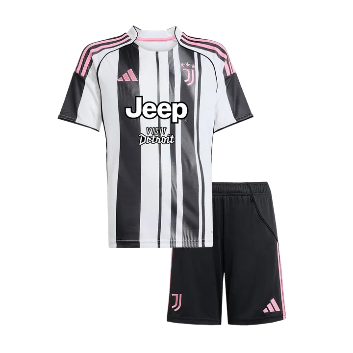Juventus Home Kids Soccer Jerseys Kit 2025/26