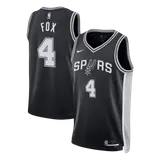 Fox #4 San Antonio Spurs Swingman NBA Jersey - Icon Edition