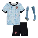 Portugal Away Kids Soccer Jerseys Full Kit EURO