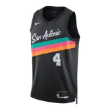 Fox #4 San Antonio Spurs Swingman NBA Jersey 2025/26 - City Edition