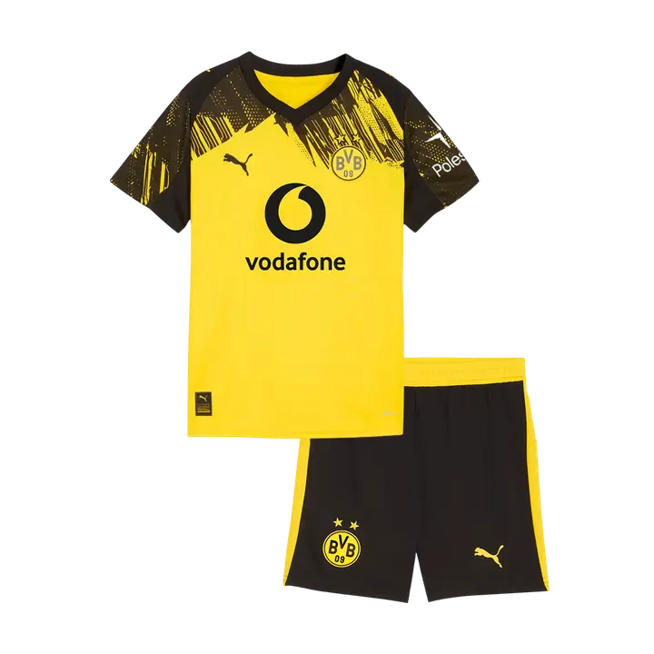 Borussia Dortmund Home Kids Soccer Jerseys Kit 2025/26