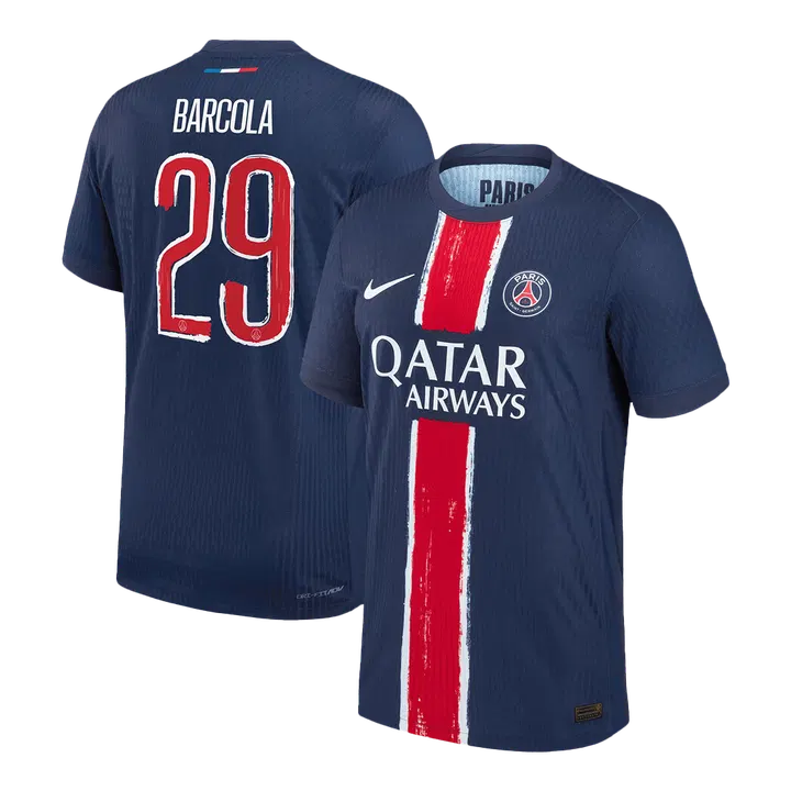 BARCOLA #29 PSG Home Player Version Jersey - UCL