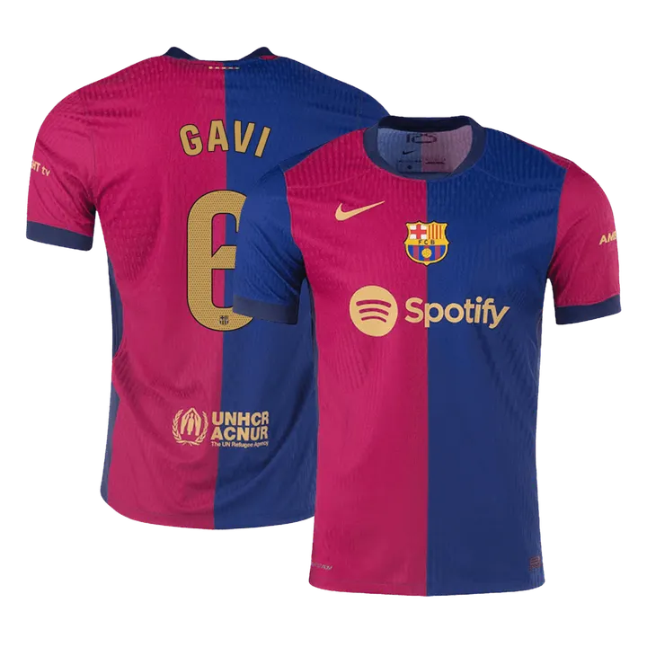 GAVI #6 Barcelona Home Player Version Jersey