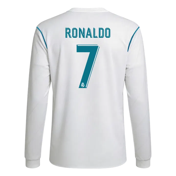 Retro Soccer Jersey RONALDO #7 Real Madrid Home Long Sleeve 2017/18