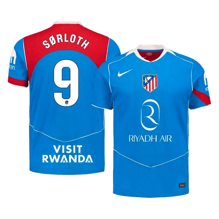 SØRLOTH #9 Atletico Madrid Third Away Player Version Jersey 2025/26