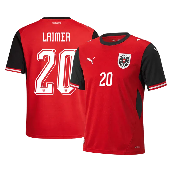LAIMER #20 Austria Home Soccer Jersey World Cup 2026