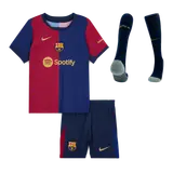 Barcelona Home Kids Soccer Jerseys Full Kit