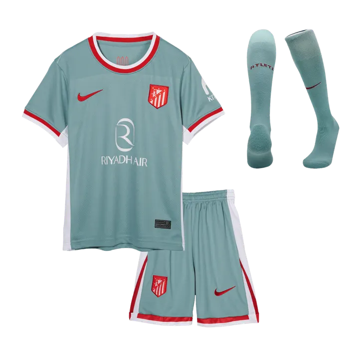 Atletico Madrid Away Kids Soccer Jerseys Full Kit