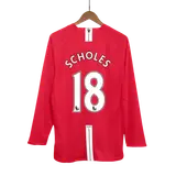 Retro Soccer Jersey SCHOLES #18 Manchester United Home Long Sleeve 2007/08