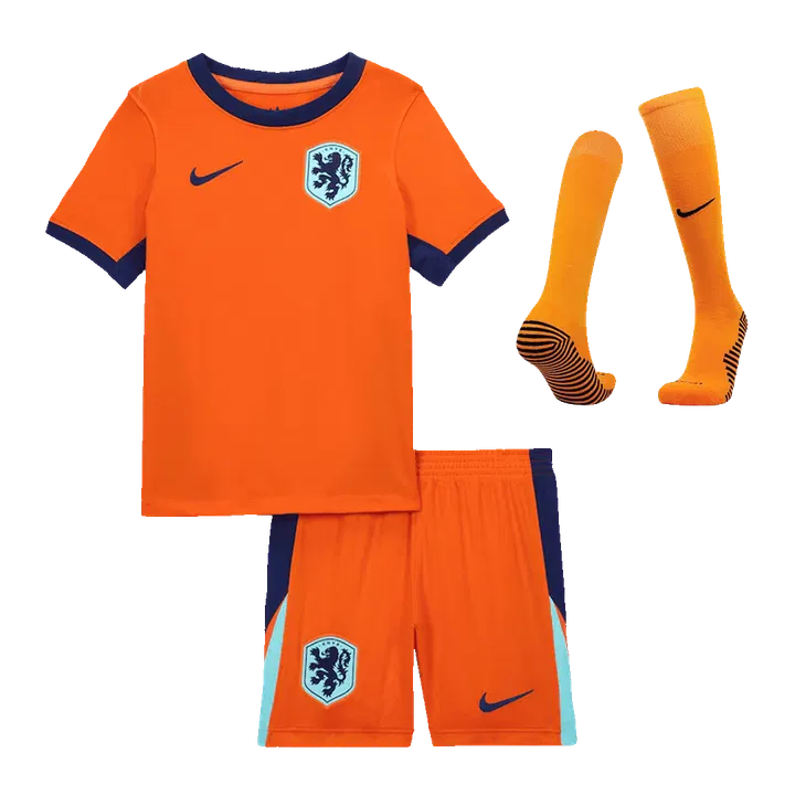 Netherlands Home Kids Soccer Jerseys Full Kit EURO