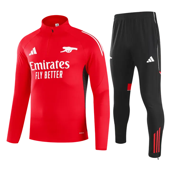Arsenal 1/4 Zip Tracksuit 2025/26 Kids Red