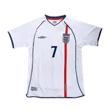 Retro Soccer Jersey BECKHAM #7 England Home 2002