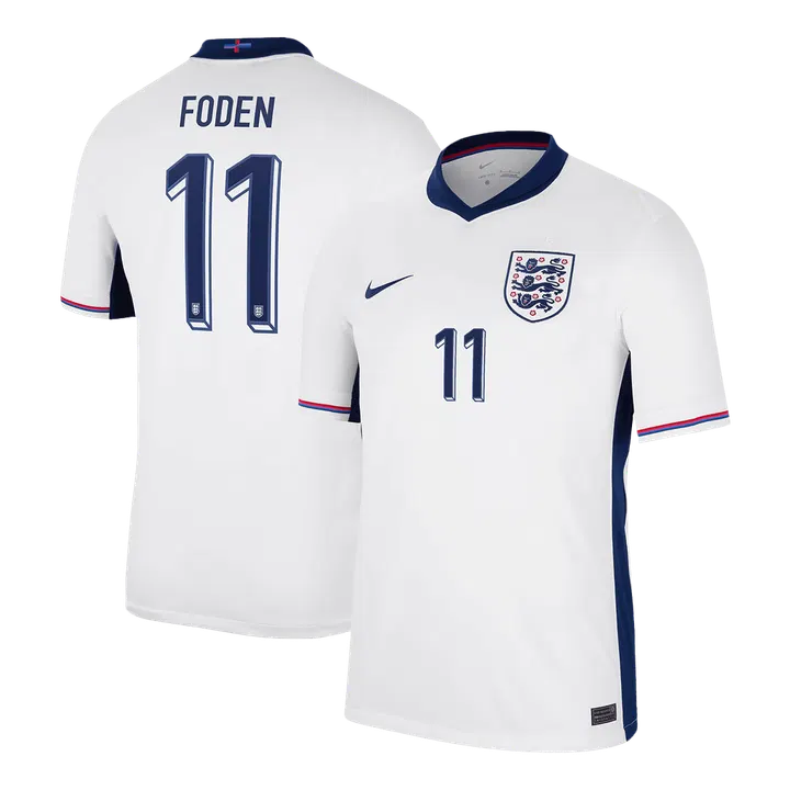 FODEN #11 England Home Soccer Jersey EURO