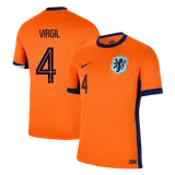 VIRGIL #4 Netherlands Home Soccer Jersey EURO