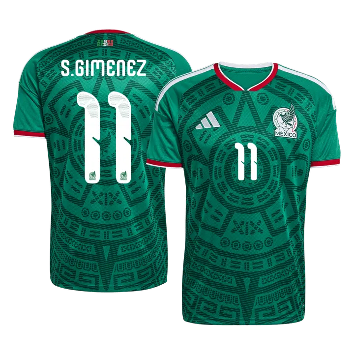 S.GIMENEZ #11 Mexico Home Soccer Jersey World Cup 2026