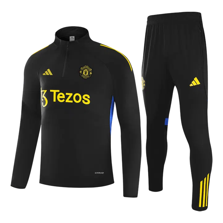 Manchester United 1/4 Zip Tracksuit 2025/26 Black
