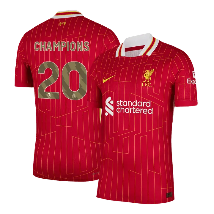 CHAMPIONS #20 Liverpool Home Player Version Jersey