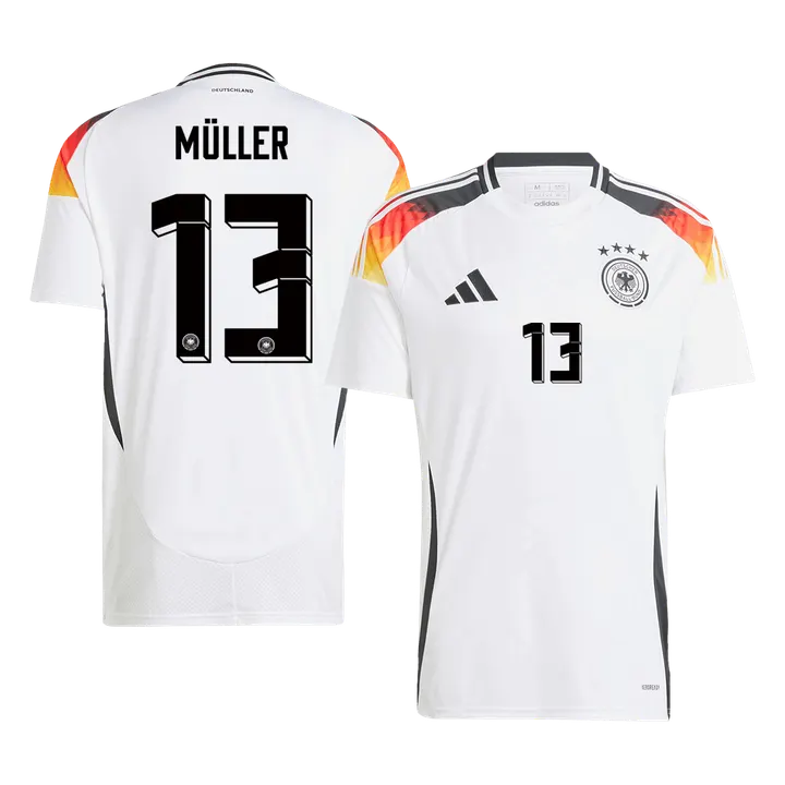 MÜLLER #13 Germany Home Soccer Jersey EURO