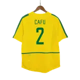 Retro Soccer Jersey CAFU #2 Brazil Home 2002/03