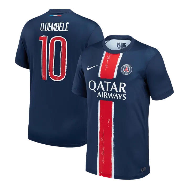 O.DEMBÉLÉ #10 PSG Home Soccer Jersey -UCL