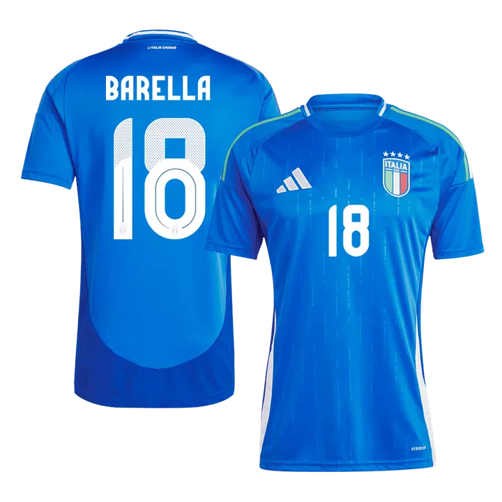 BARELLA #18 Italy Home Soccer Jersey EURO