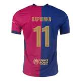 RAPHINHA #11 Barcelona Home Player Version Jersey - UCL (Spotify Logo Without Text)