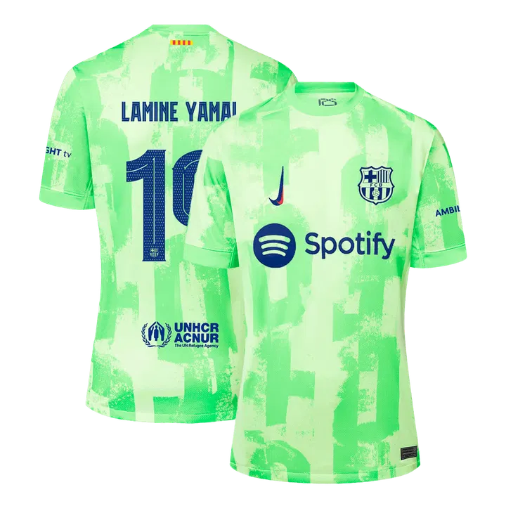 LAMINE YAMAL #19 Barcelona Third Away Soccer Jersey -UCL