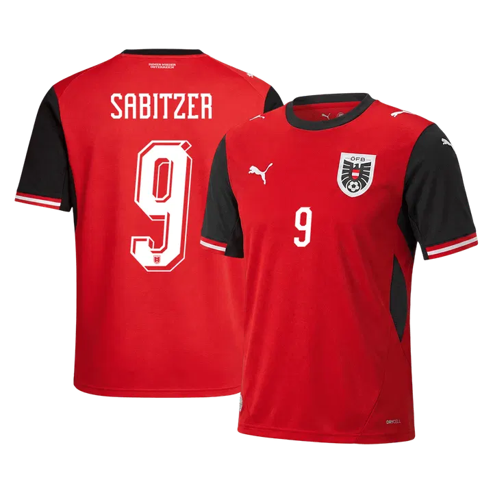 SABITZER #9 Austria Home Soccer Jersey World Cup 2026