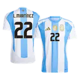 L.MARTÍNEZ #22 Argentina Home Soccer Jersey
