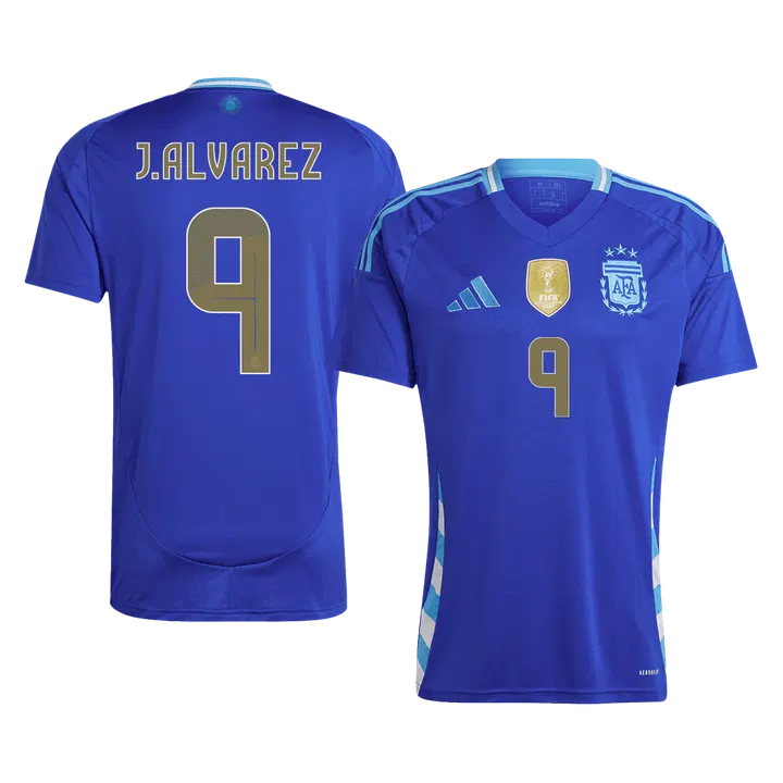 J.ALVAREZ #9 Argentina Away Soccer Jersey