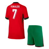 RONALDO #7 Portugal Home Kids Soccer Jerseys Kit EURO
