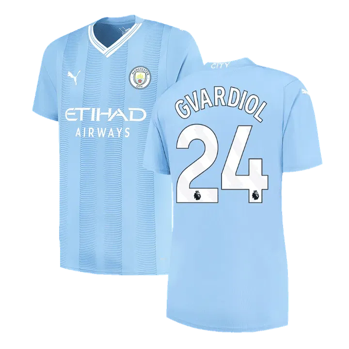 GVARDIOL #24 Manchester City Home Soccer Jersey 2023/24