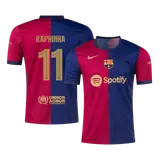 RAPHINHA #11 Barcelona Home Soccer Jersey -UCL